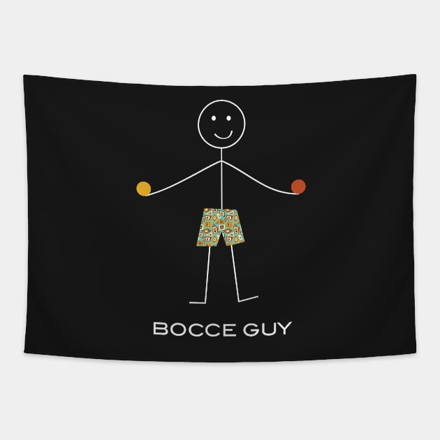 Funny Bocce Ball Guy Tapestry by whyitsme