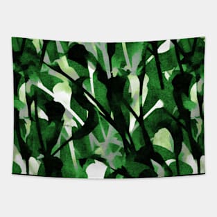 Aromantic Pride Overlapping Thin Painted Flowers Tapestry