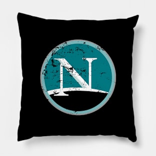 Netscape Logo Distressed Pillow