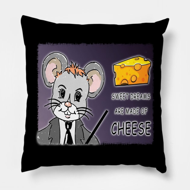 Sweet Dreams are Made of Cheese Pillow by marengo