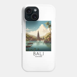 A Vintage Travel Illustration of Bali - Indonesia Phone Case