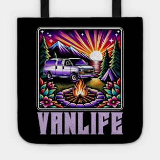 Vanlife purple sunset Tote