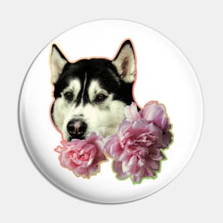 Floral Dog Pin