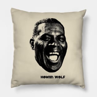 Portrait Retro Howlin' Wolf Pillow