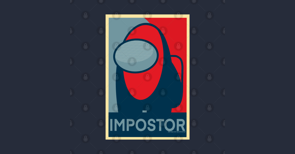 impostor among us sticker teepublic