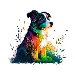 Australian Shepherd - Colorful painting T-Shirt