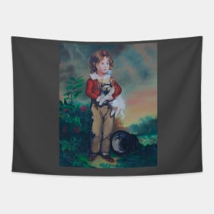 Chums, French Boy with Dog Tapestry