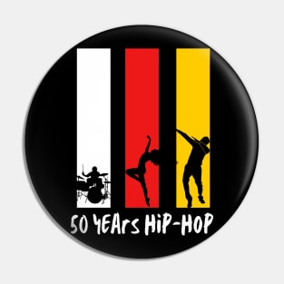 50 years hip-hop retro Pin