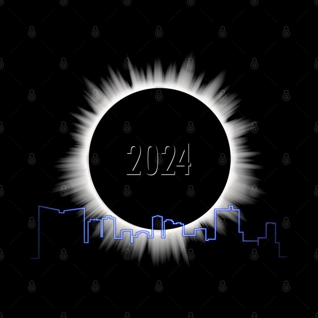 Eclipse 2024 - Fort Worth Skyline by C|D Designs