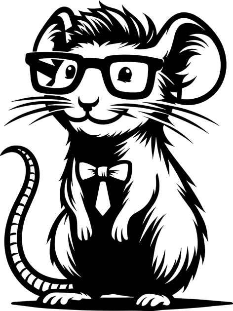 Nerdy Rat Kids T-Shirt by KayBee Gift Shop