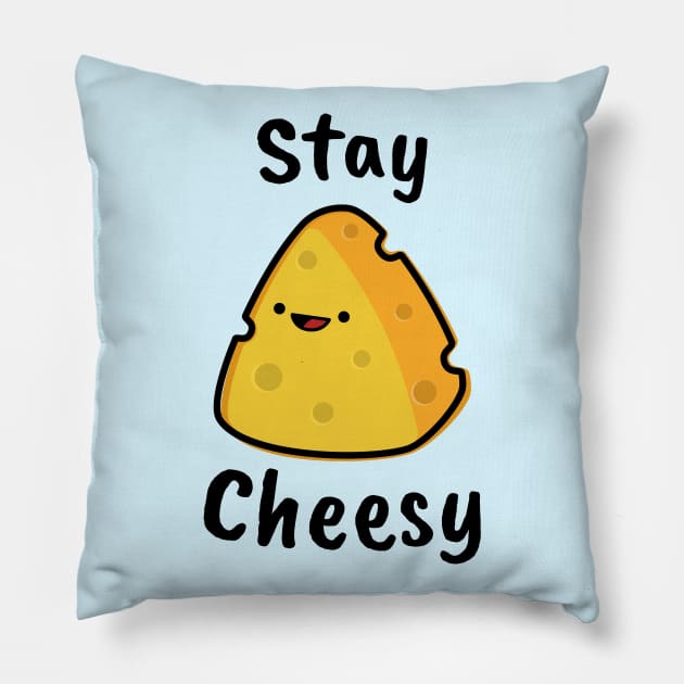 Stay Cheesy Pillow by happyfruitsart