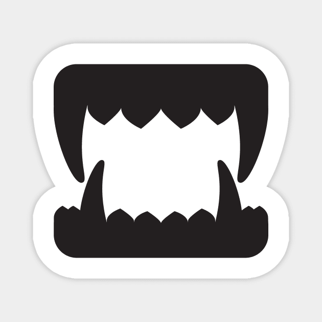 scary teeth face mask Magnet by PIIZ