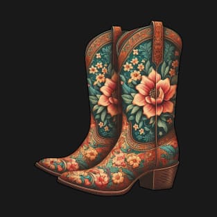 Flower cowgirl boots T-Shirt