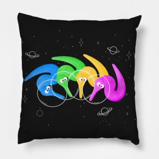 Space Worms on a string Pillow