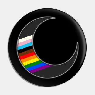 Trans Inclusive Pride Crescent Moon Pin