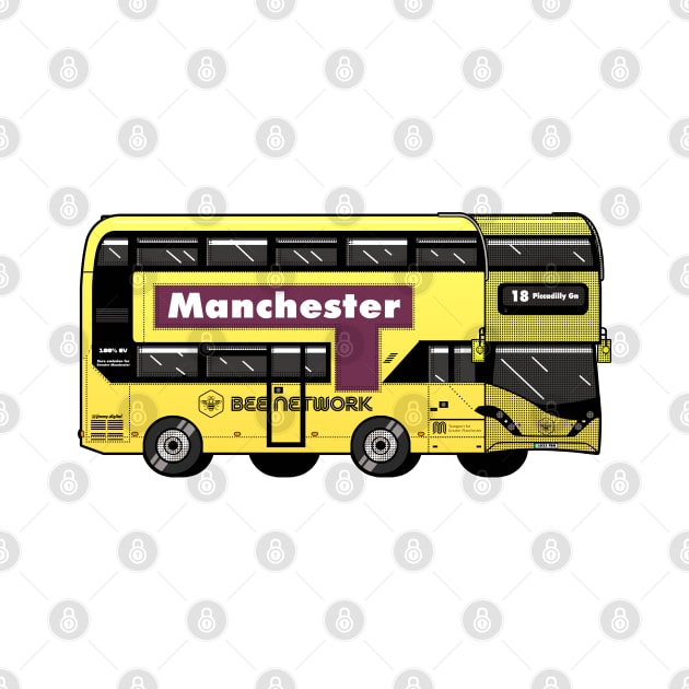 Manchester Transport for Greater Manchester (TfGM) Bee Network yellow bus by jimmy-digital