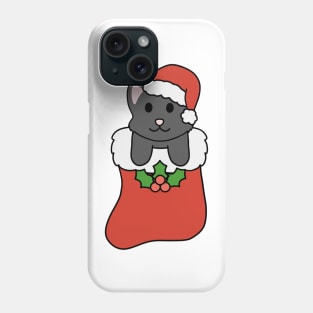 Christmas Black Cat Stocking Phone Case