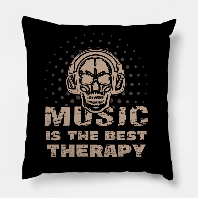 Music is the Best Therapy Pillow by Praizes