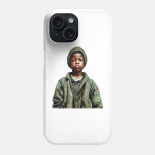 Military Minded Street Soldier Urban Warrior Black Boy Phone Case