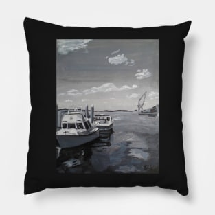 Gray Skies - Acrylic Painting Pillow