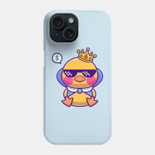 Cute King Chicken Sitting Cartoon Phone Case