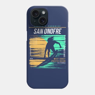 Retro Surfing San Onofre, California // Vintage Surfer Beach // Surfer's Paradise Phone Case