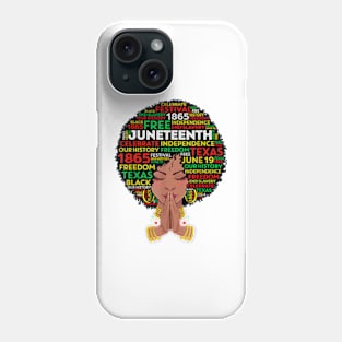 Juneteenth Melanin Black Women Girl Natural Hair Afro Queen Phone Case