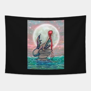 Siren Mermaid Fantasy Drawing Tapestry