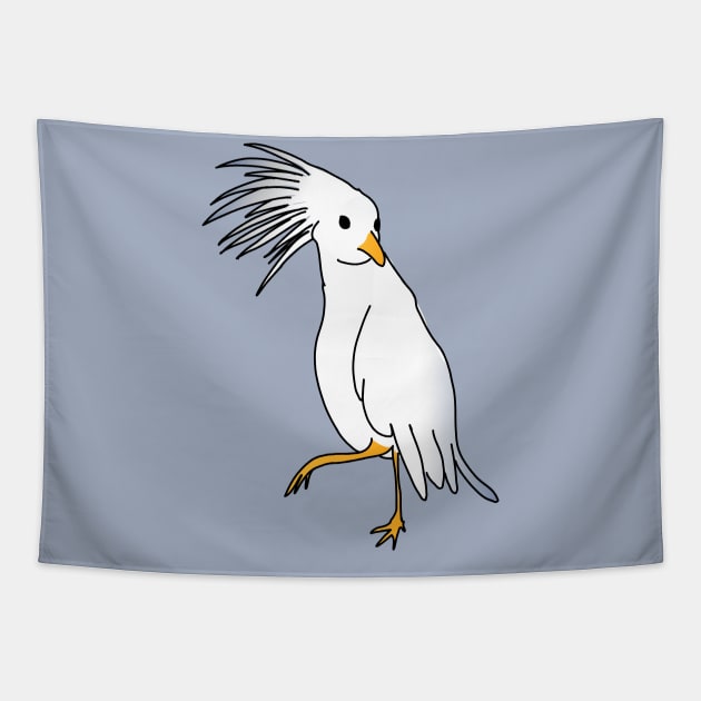 New Caledonia Bird : Kagou or Cagou Tapestry by FabuleusePlanete