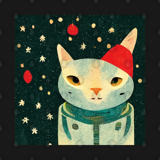 Cat enjoying christmas by FunartsbyM