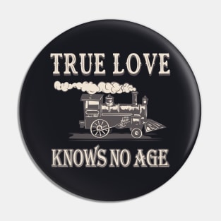 True love steam train vintage railway Pin