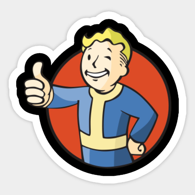 fallout vault boy fallout sticker teepublic