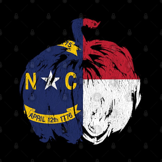 North Carolina Pumpkin Halloween Flag Patriotic by jkshirts