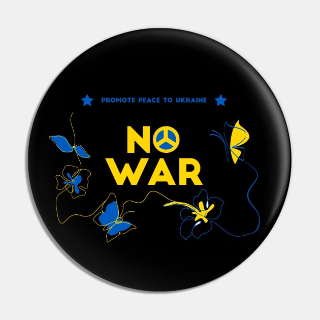 Ukaine Support No War Promote Peace Pin by Vity