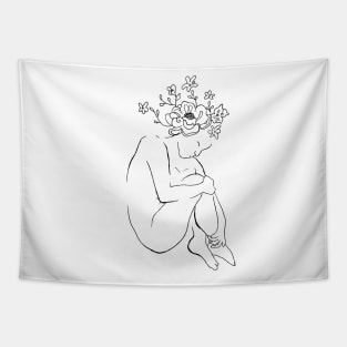 Floral sadness Tapestry