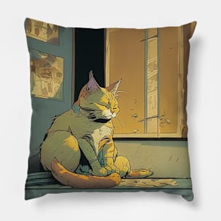 🐈 calm cat Pillow