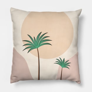 Tall Palms in the Desert Pillow