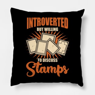 Postage Stamp Collecting Hobby Collector Gift Pillow