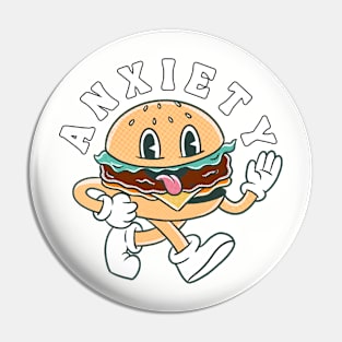 ANXIETY CHEESEBURGER | Funny Mental Health, Depression, Anxiety Pin