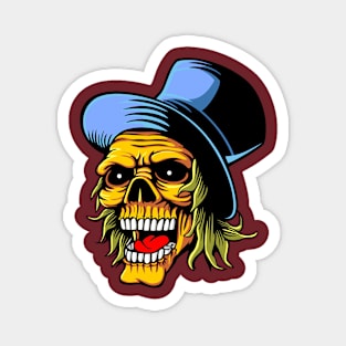 Top Hat Skull Design Magnet