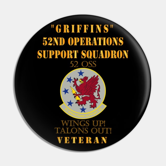 52nd Operations Support Squadron - Griffins - Wings Up Talons Out Pin by twix123844