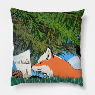 The Fox reading the Little Prince book Pillow