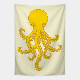 OCTOPUS GARDEN Yellow Undersea Ocean Creature Tentacles - UnBlink Studio by Jackie Tahara Tapestry