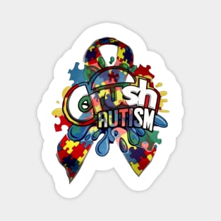 Crush Autism Gift Magnet