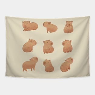 Cute Capybaras Tapestry