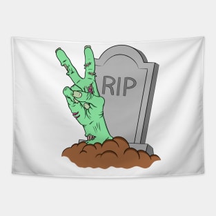 Zombie Peace sign Tapestry