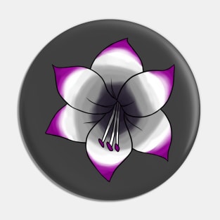 LGBT Pride Flower Amaryll-ace Pin