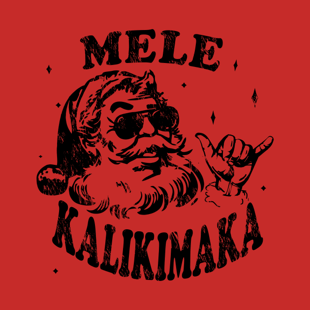 Mele Kalikimaka Hawaiian santa xmas hawaii chirtsmas by Shanti-Ru Design