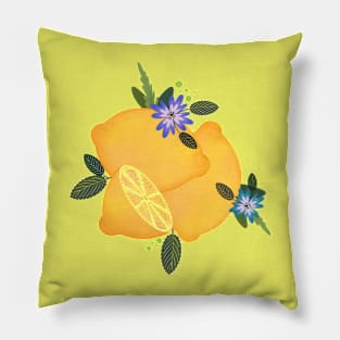 Zesty Citrus Delight: Lemon-Themed Design Pillow