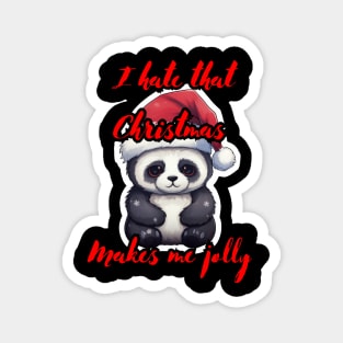 Funny Christmas Quote Panda Magnet